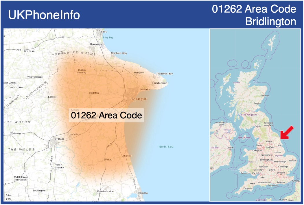 Map of the 01262 area code