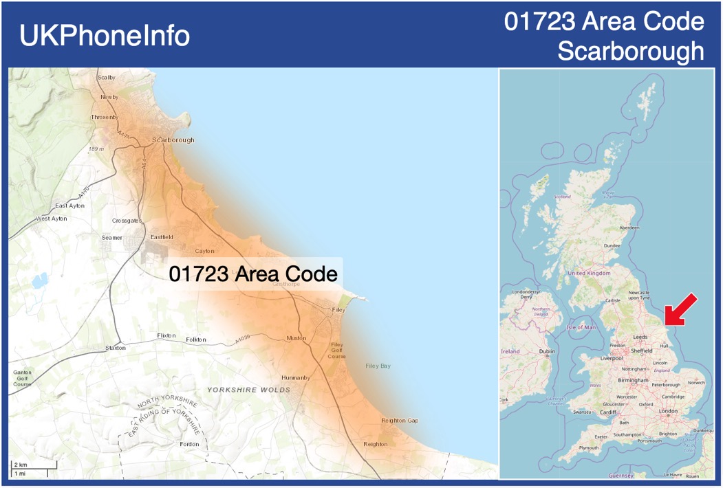 Map of the 01723 area code