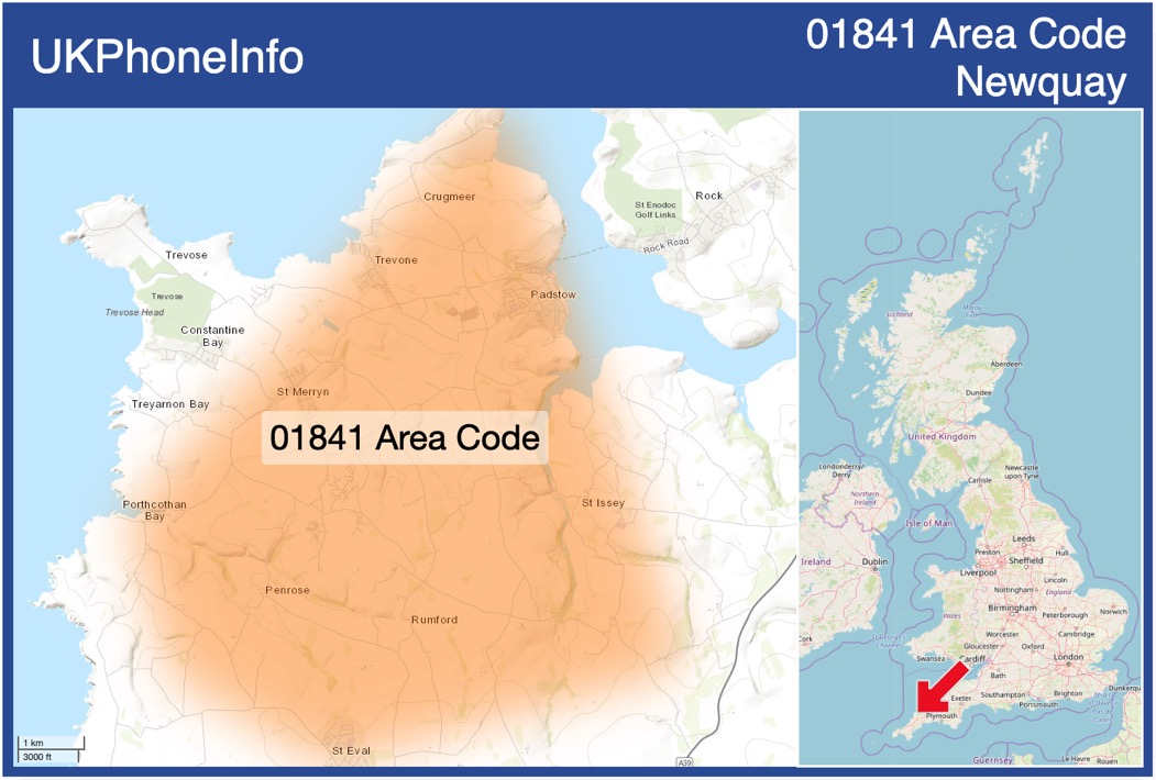Map of the 01841 area code