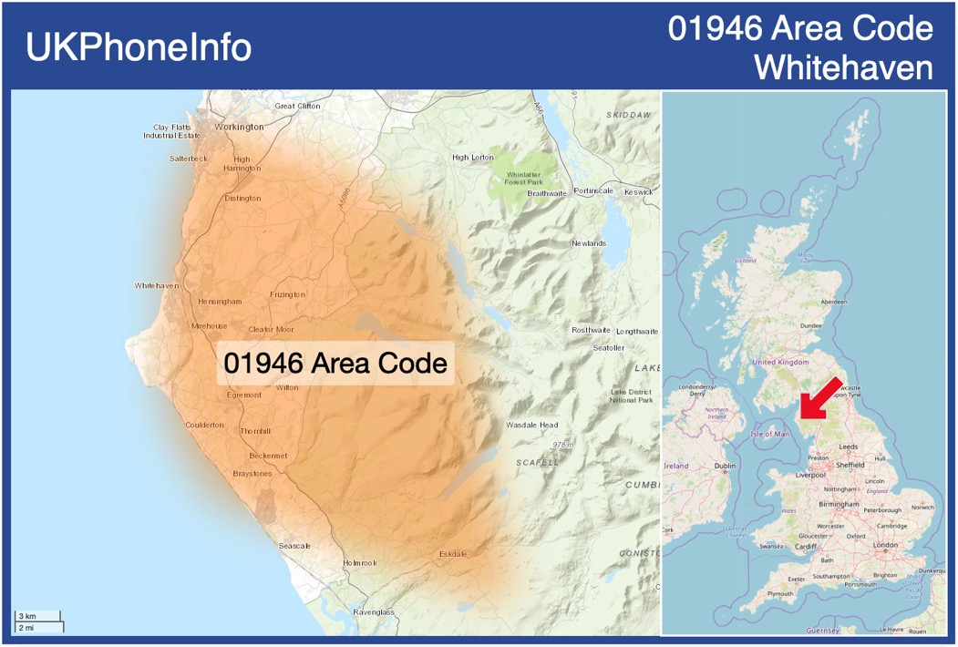 Map of the 01946 area code
